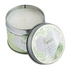 Home Linen Scented Candle Tin Said With Sentiment Arora Design